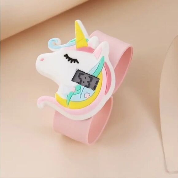Girls Unicorn Slap Strap Silcone Watch - Picture 3 of 8